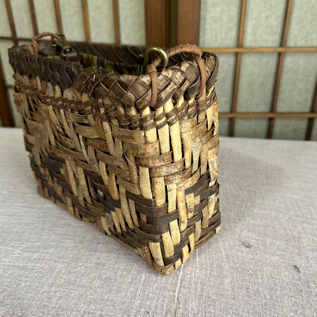国産胡桃　ショルダーバッグ 内布付き