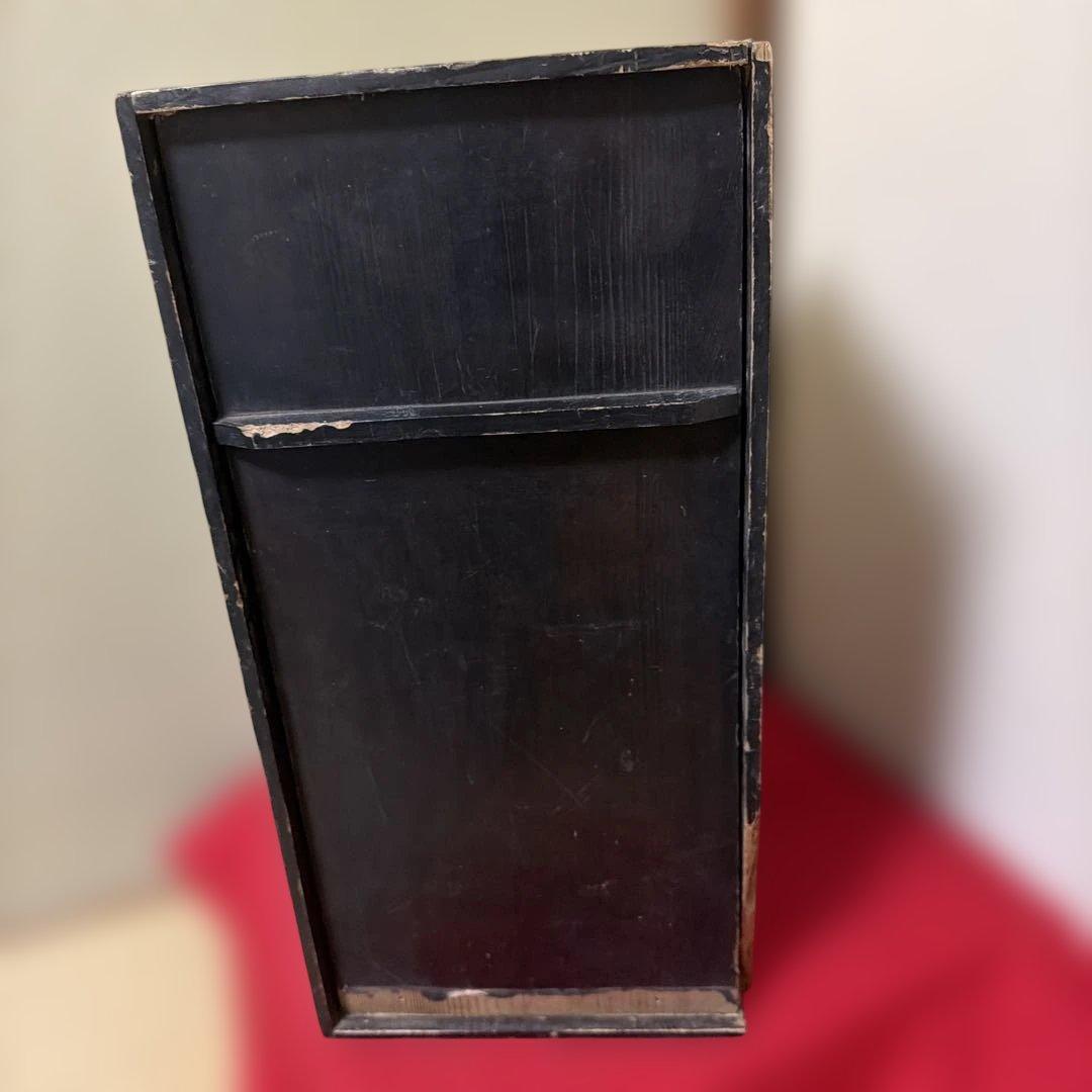 時代漆器 黒塗 手描金彩蝶々蒔絵 五段重箱 二枚蓋