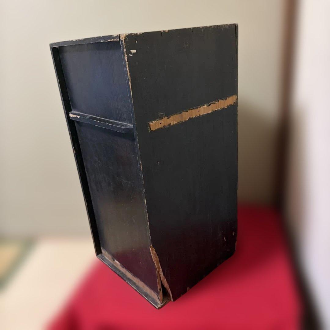 時代漆器 黒塗 手描金彩蝶々蒔絵 五段重箱 二枚蓋