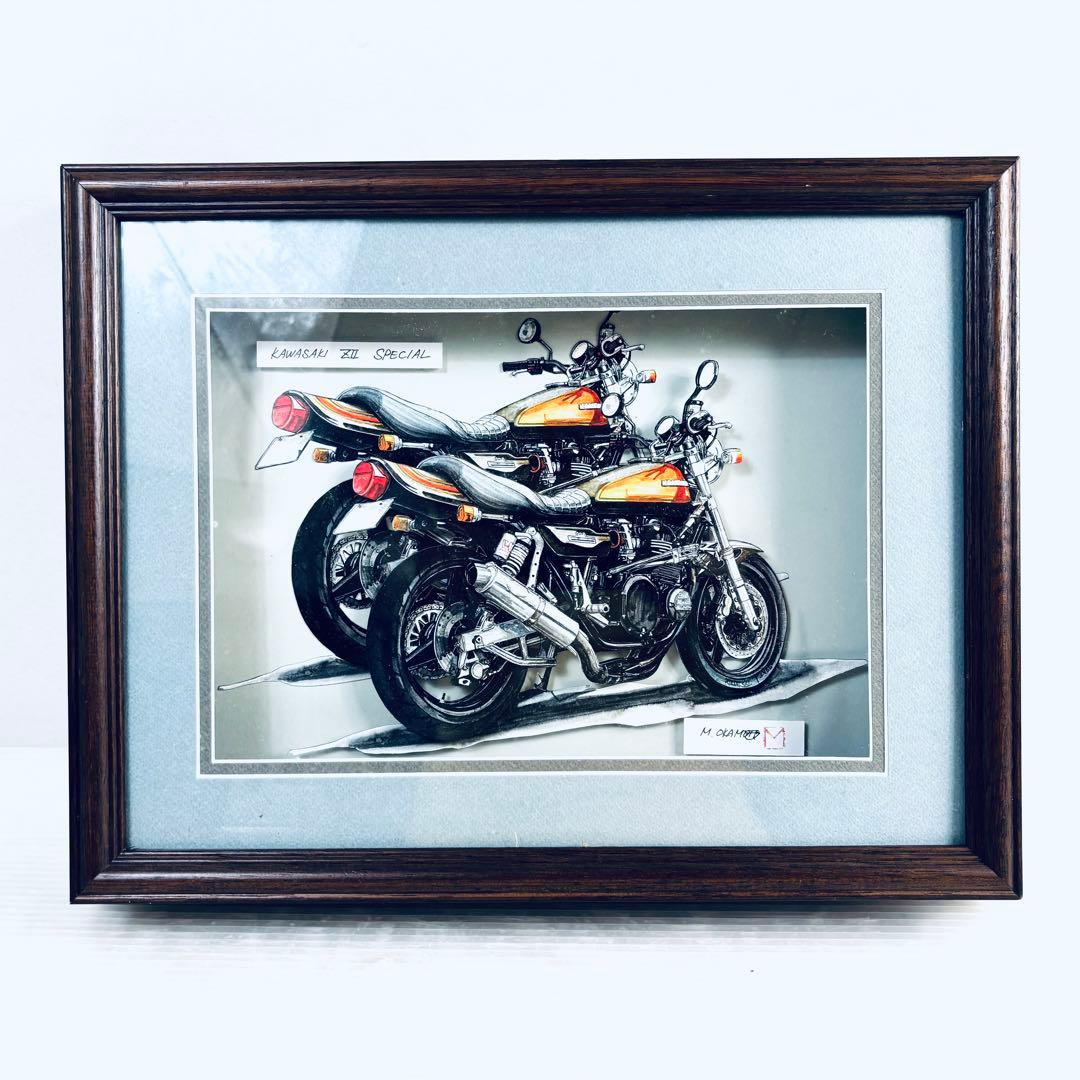 バイクイラスト　立体加工　岡本正樹　KAWASAKI Z II SPECIAL