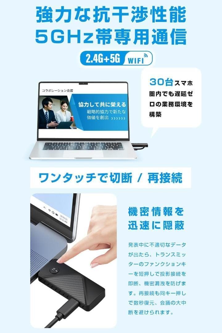 ワイヤレス hdmi 無線 送受信機セット 最大30m無線伝送 1080P