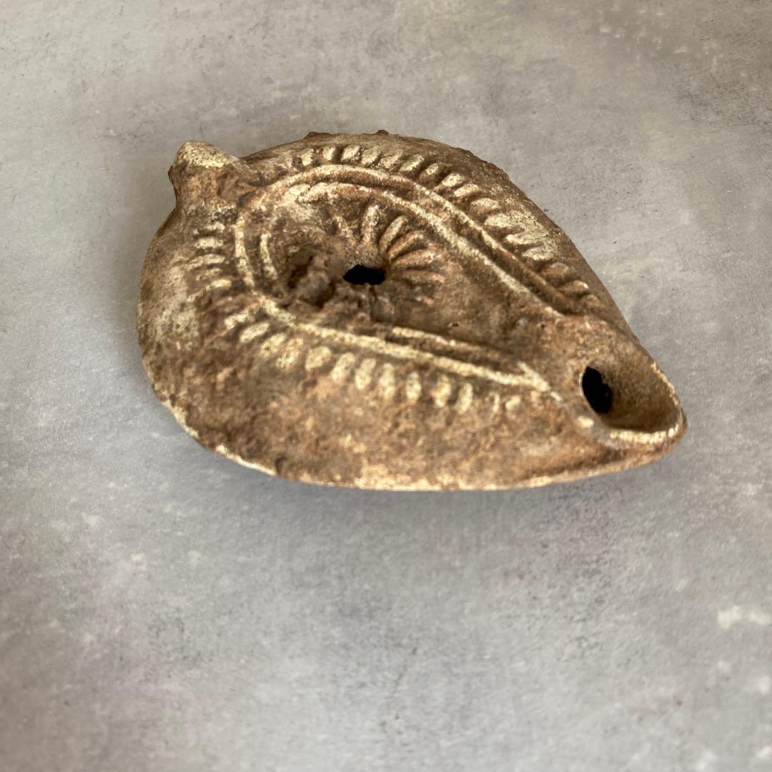 古代ローマ　アンティークオイルランプ　テコラッタ　9cm 41g