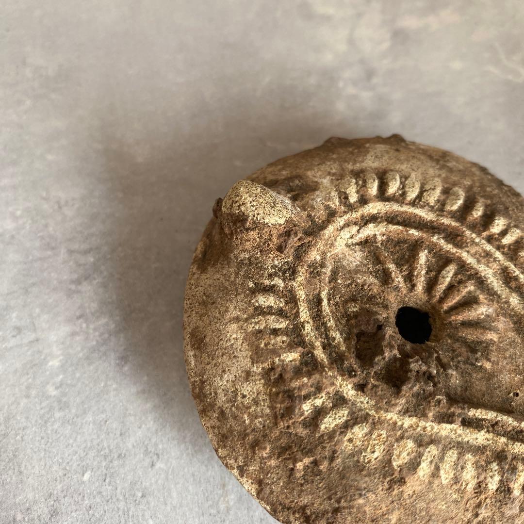 古代ローマ　アンティークオイルランプ　テコラッタ　9cm 41g