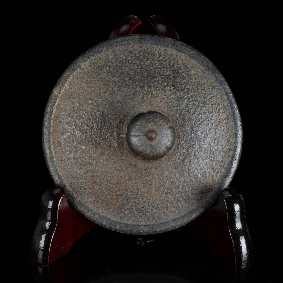 時代物【三巌堂】牡丹紋鉄瓶 在銘 南部鉄器 砂鉄なし 煎茶道具 古美術 骨董品