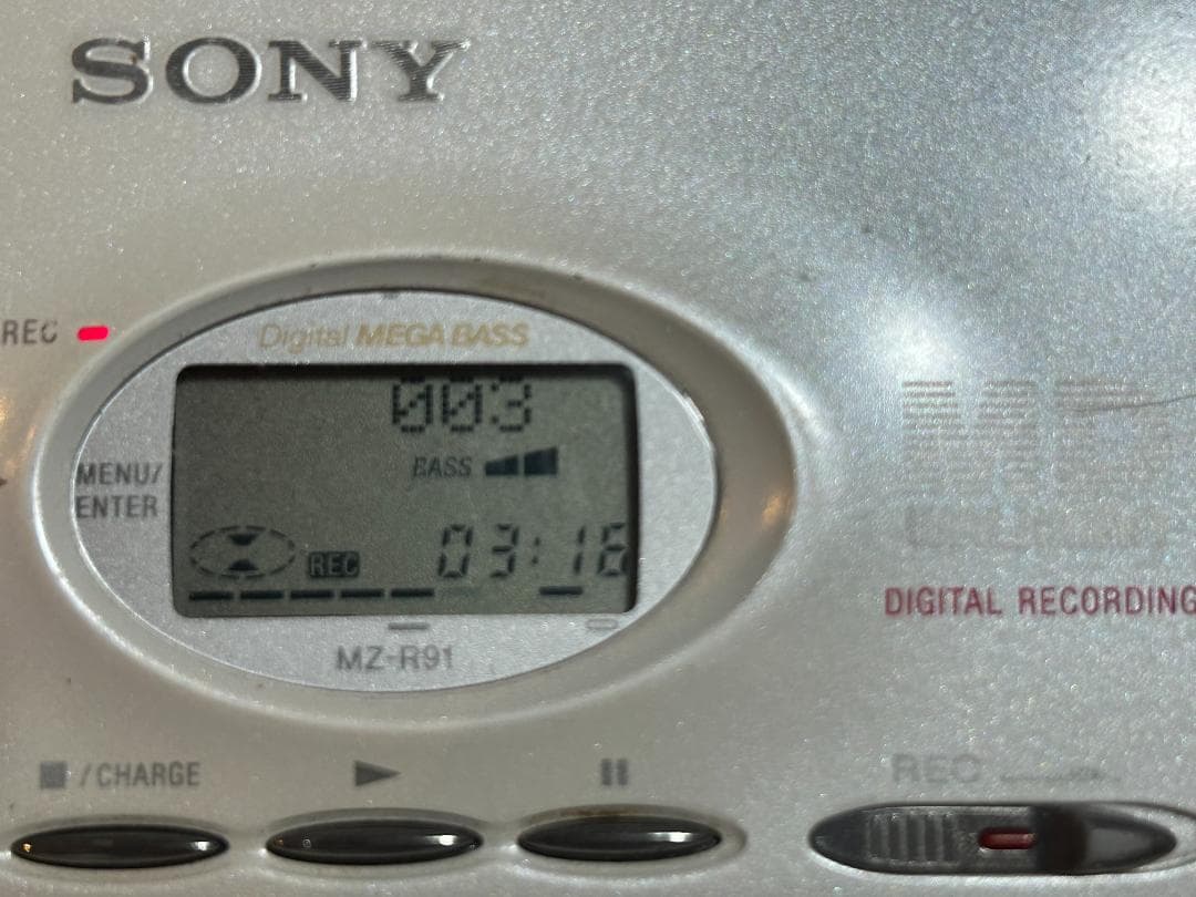 SONY MZ-R91　ポータブルMDレコーダー　中古動作確認済
