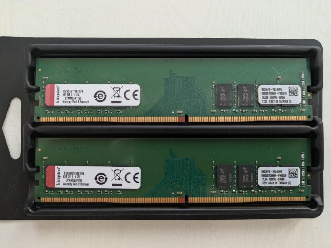 Kingston DDR4 2400 16GB (8GBx2) PCメモリ