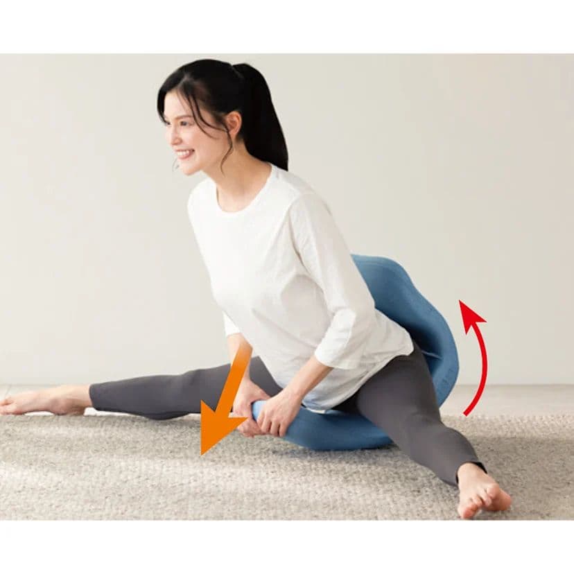 【美品】柔ら美人　開脚ベター　開脚ストレッチ補助器具　美姿勢　開脚運動　グレー