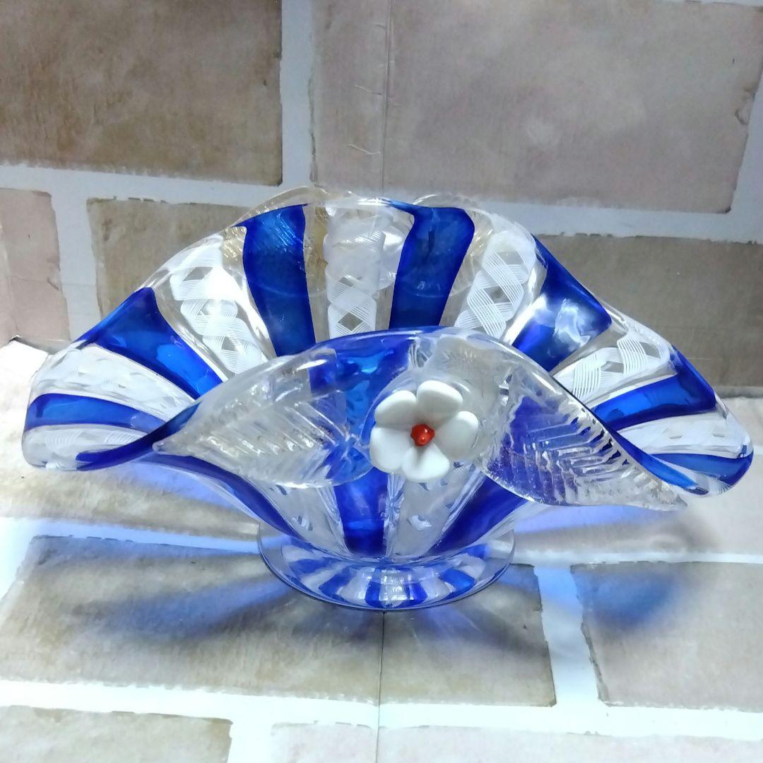 ベネチアンガラス　MURANO　ムラノ コンポート　器