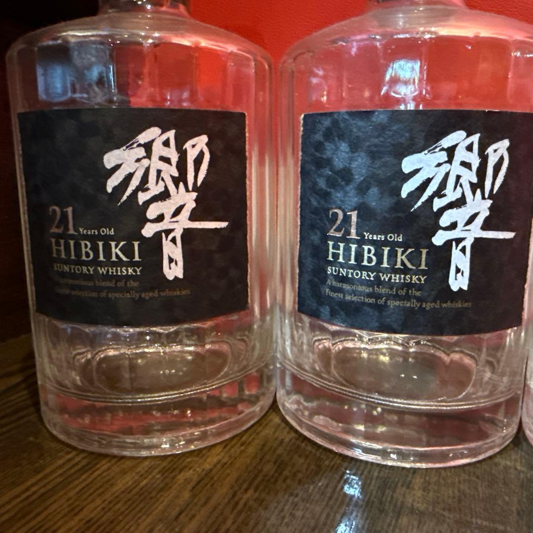 Hibiki 21年 ウイスキー　空瓶　未洗浄　4本セット　箱無し　交渉可！