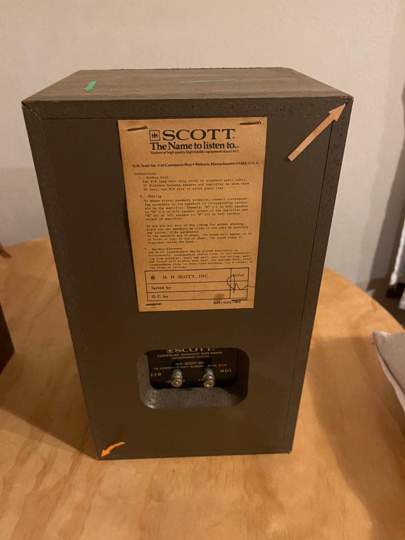 SCOTTスピーカー ペア　166 アメリカン　ビンテージ
