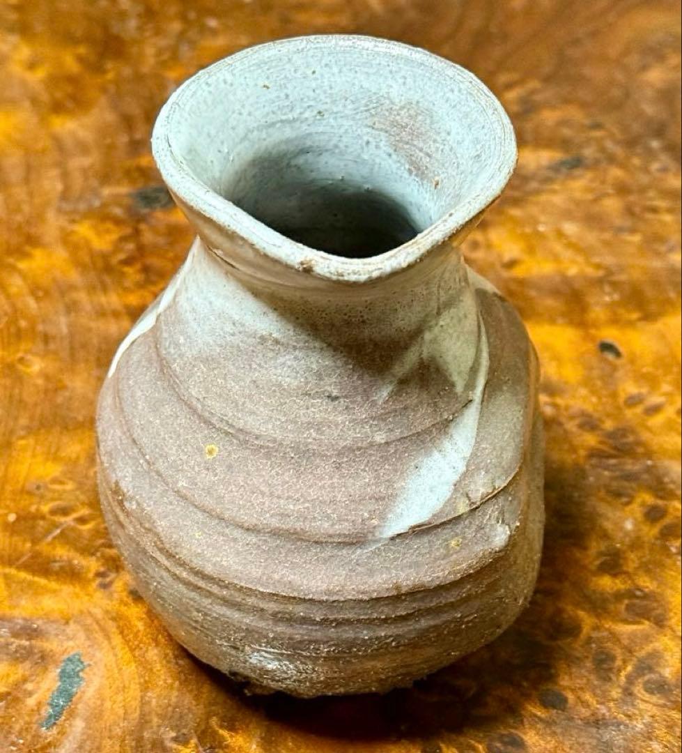 焼締小壺 花器 酒器 古陶風 景色あり 約10cm