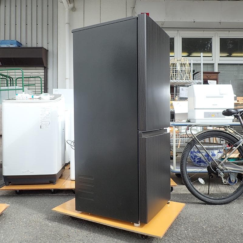 971 AQUA 2ドア冷蔵庫 200L 右開き ウッドブラック 2023年製