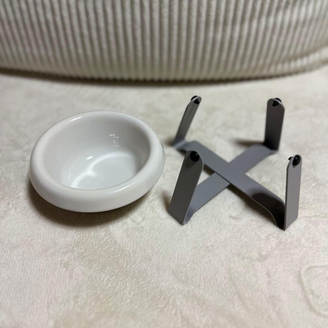 【新品未使用】PECOLO ペコロ フードボウル スタンド付 陶器 S クレイ