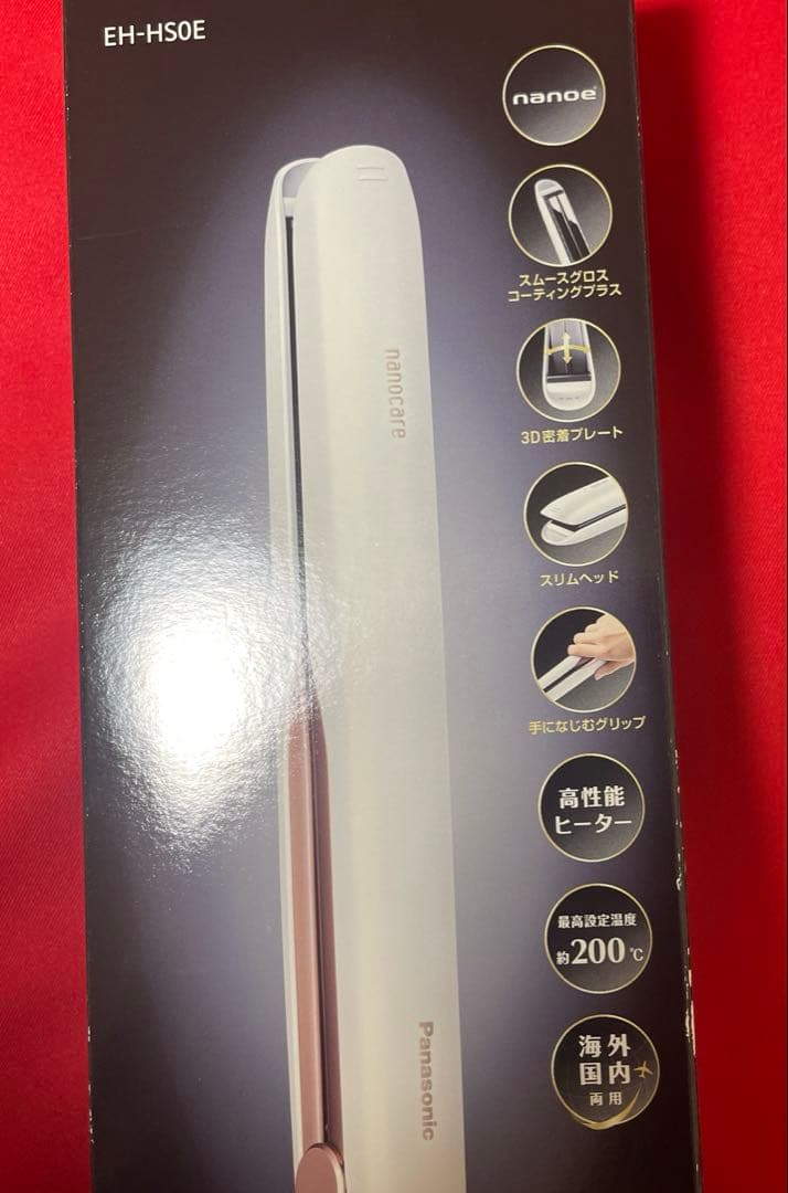 美品　パナソニックヘアアイロン EH-HS0E 白 ストレートタイプ