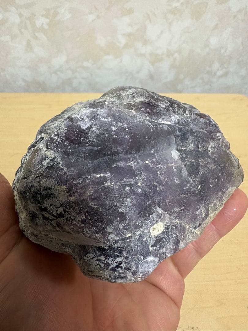 ブラジル産大きな天然アメジスト結晶988g 紫水晶 ルース加工用のお品高品質