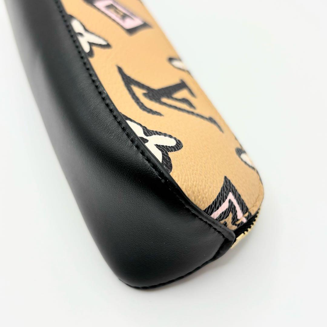 ルイヴィトン モノグラム レオパード ペンケース 筆箱 豹柄 LV ロゴ ピンク