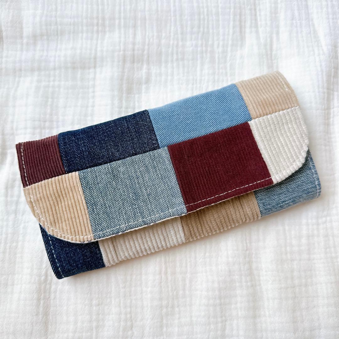 ハンドメイド　デニムリメイク長財布