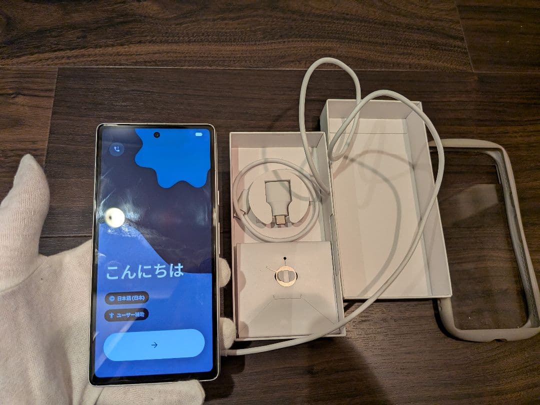 美品 Google pixel 7a スノー Simフリー ケース付き