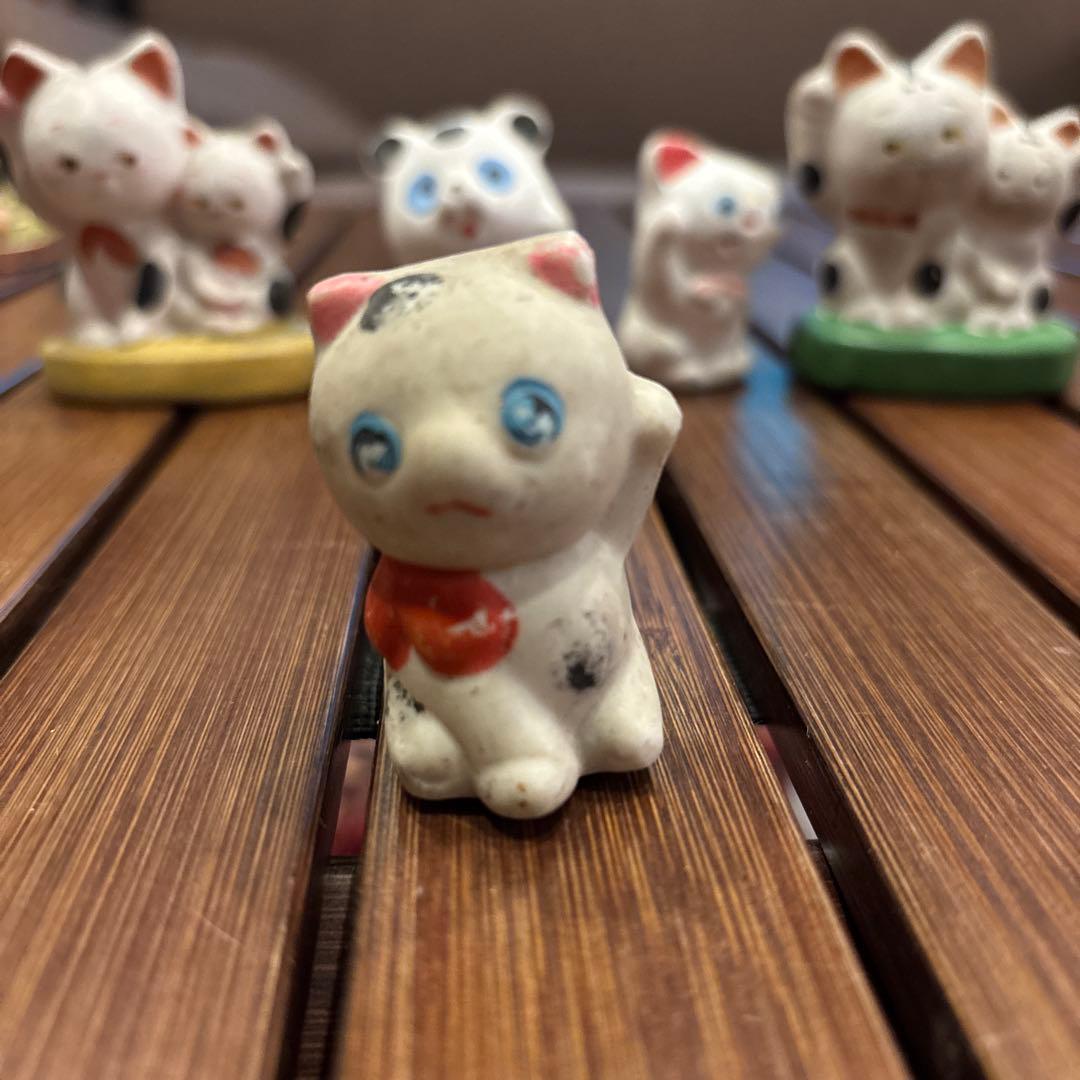 射的人形 レトロ 招き猫 パンダ