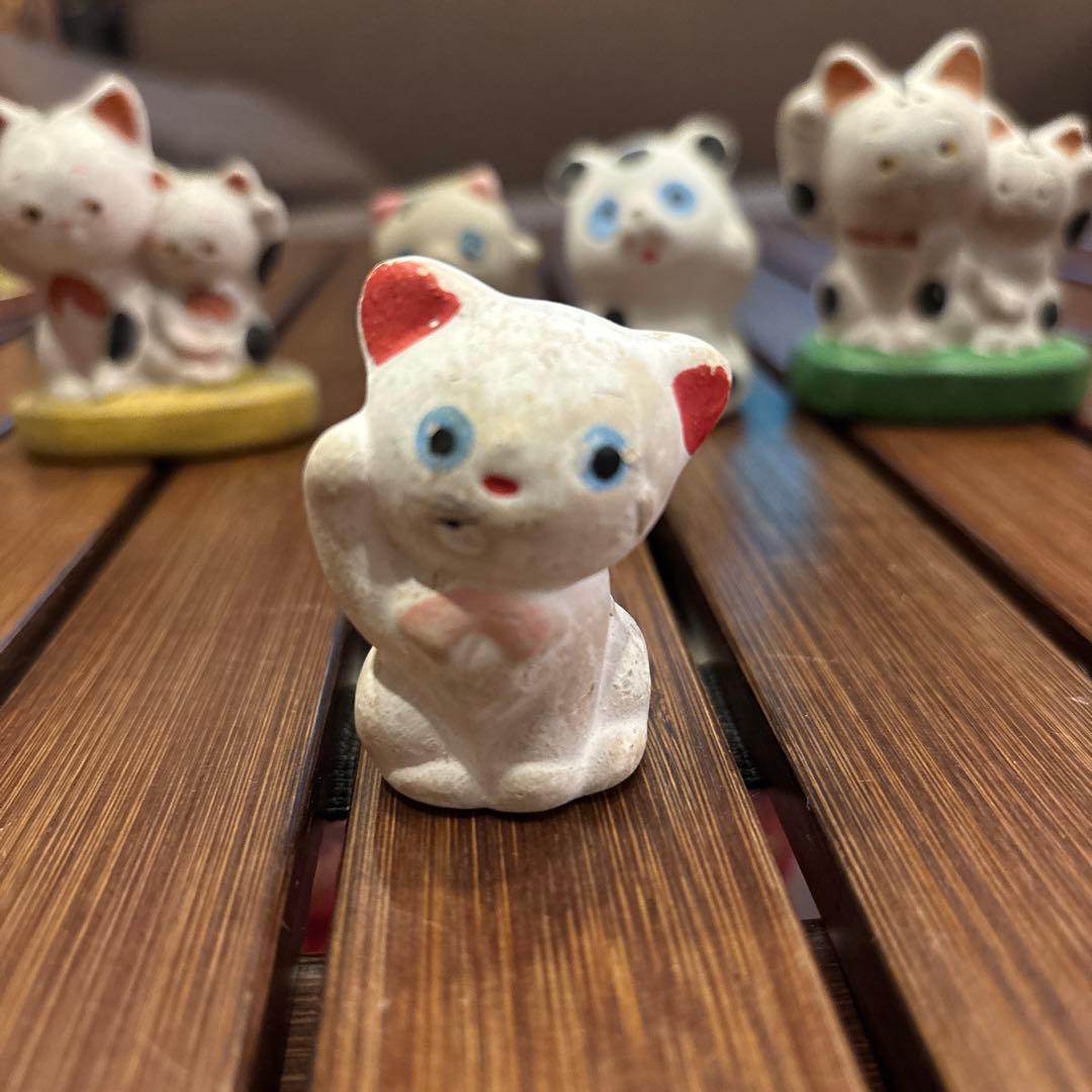 射的人形 レトロ 招き猫 パンダ