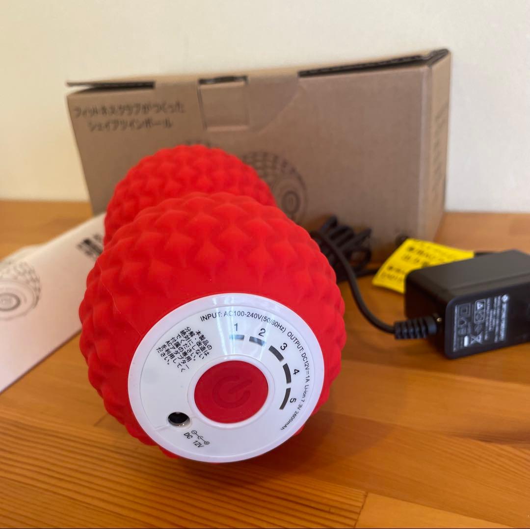 【美品】フィットネスクラブがつくった　シェイプツインボール RED