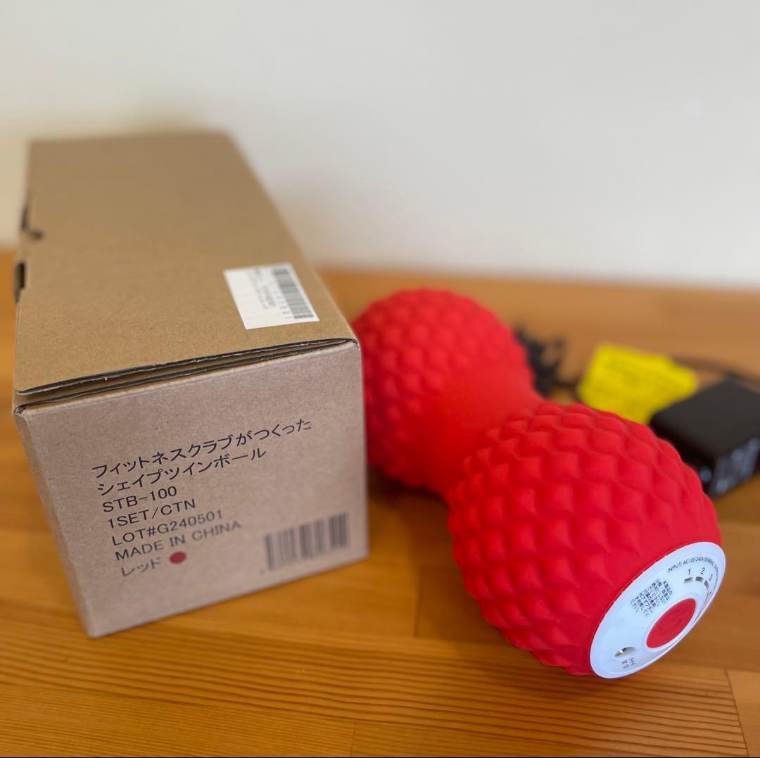 【美品】フィットネスクラブがつくった　シェイプツインボール RED