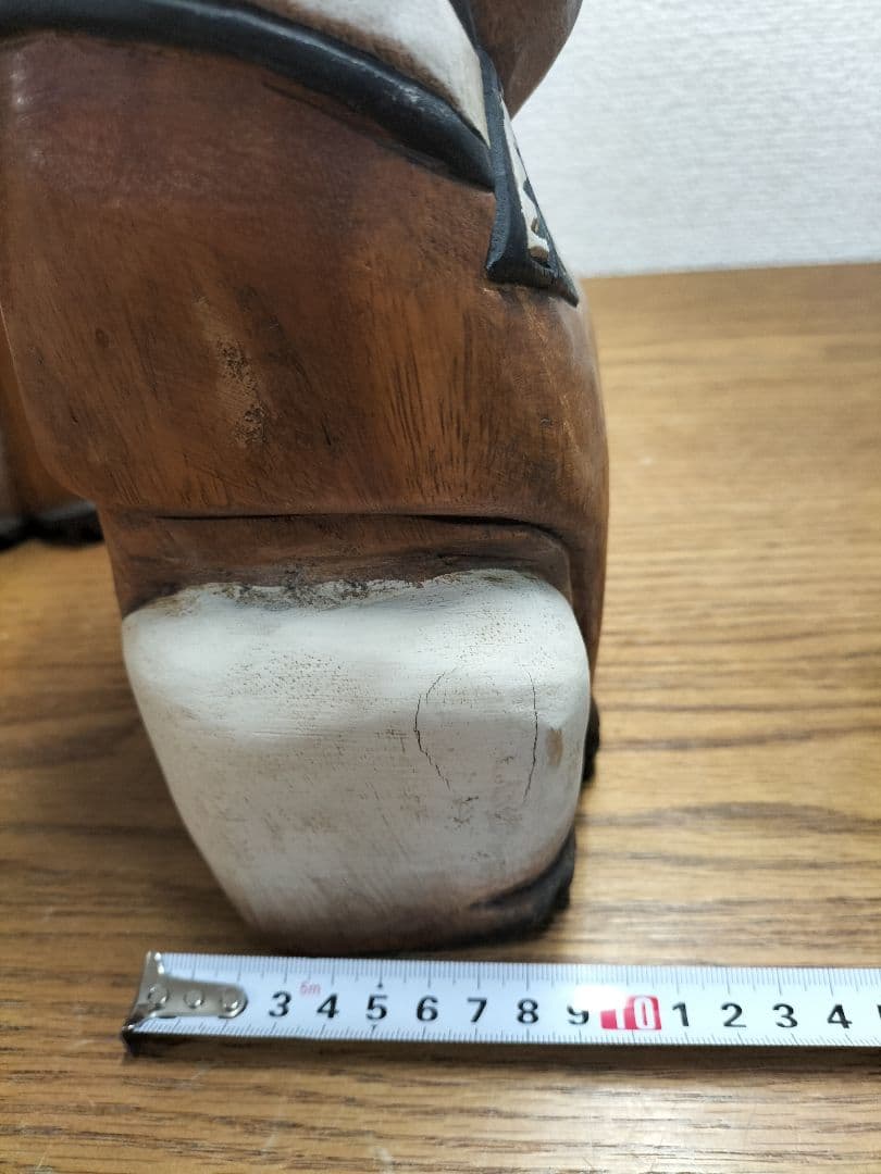 かわいい木彫り 猫のペア置物　最終値下げ