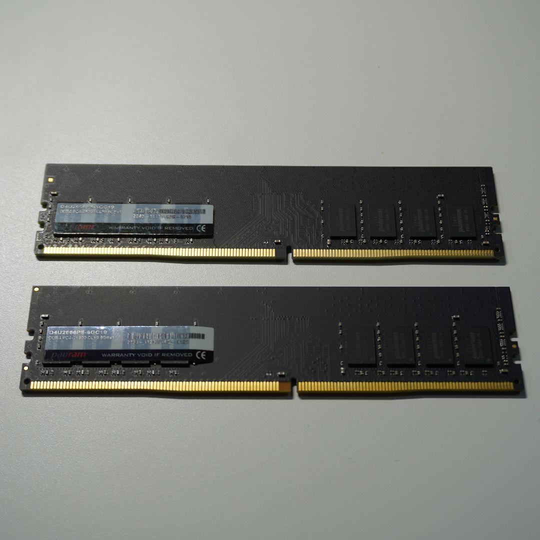 Panram DDR4 21300 CL19 8GB ×2枚 16GB メモリ