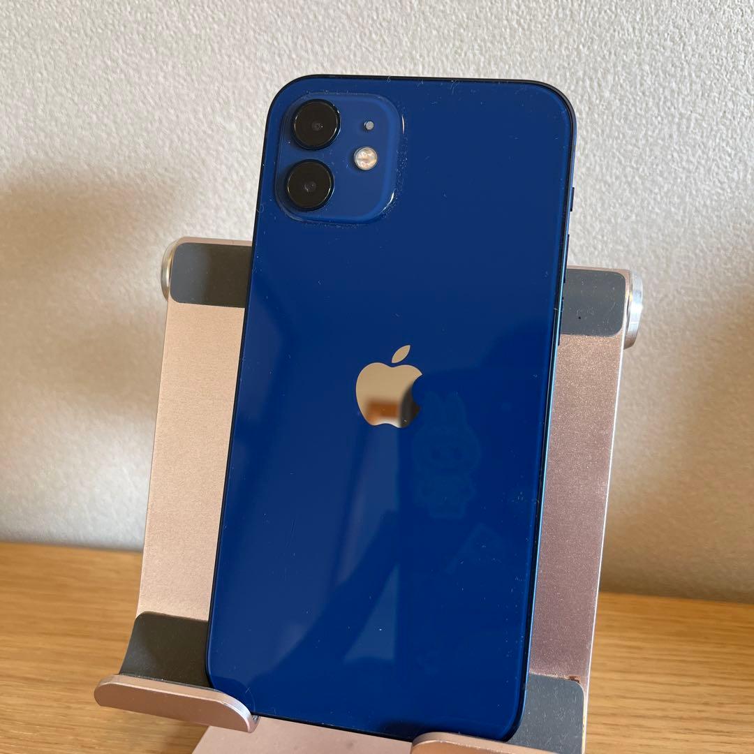 バッテリー新品100%！iPhone12 ブルーBLUE128GB SIMフリー