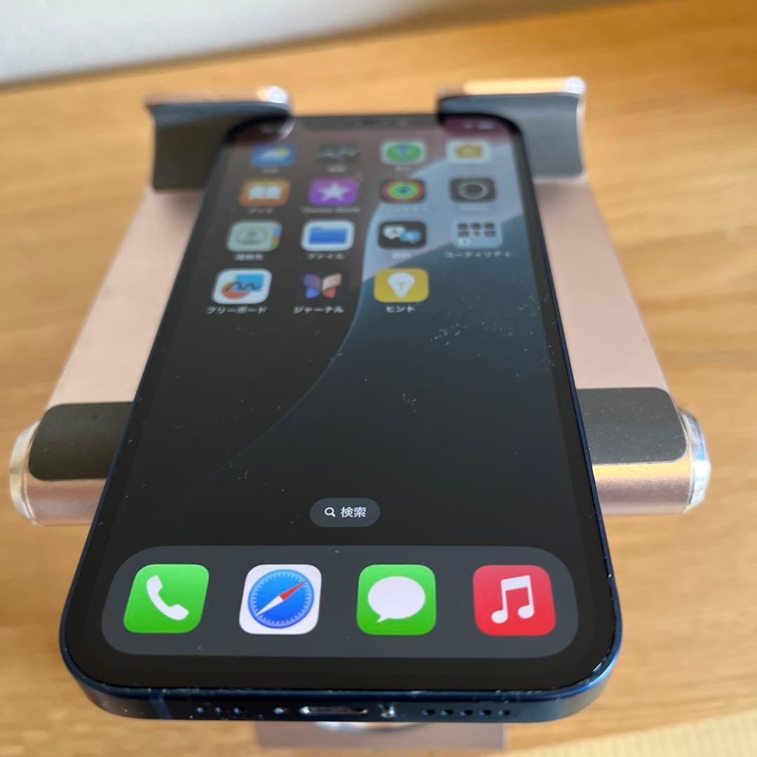 バッテリー新品100%！iPhone12 ブルーBLUE128GB SIMフリー