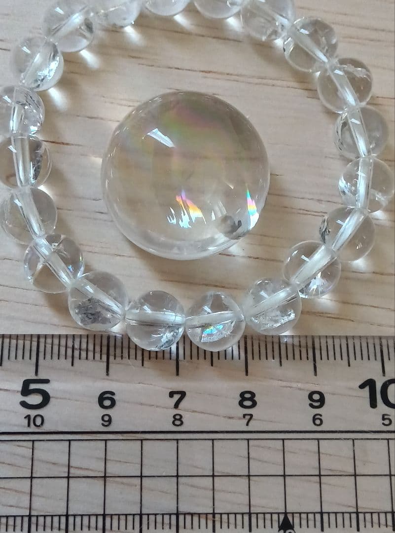 【虹セット】アイリスクォーツ　カボション　ブレスレット　美品　天然石　水晶