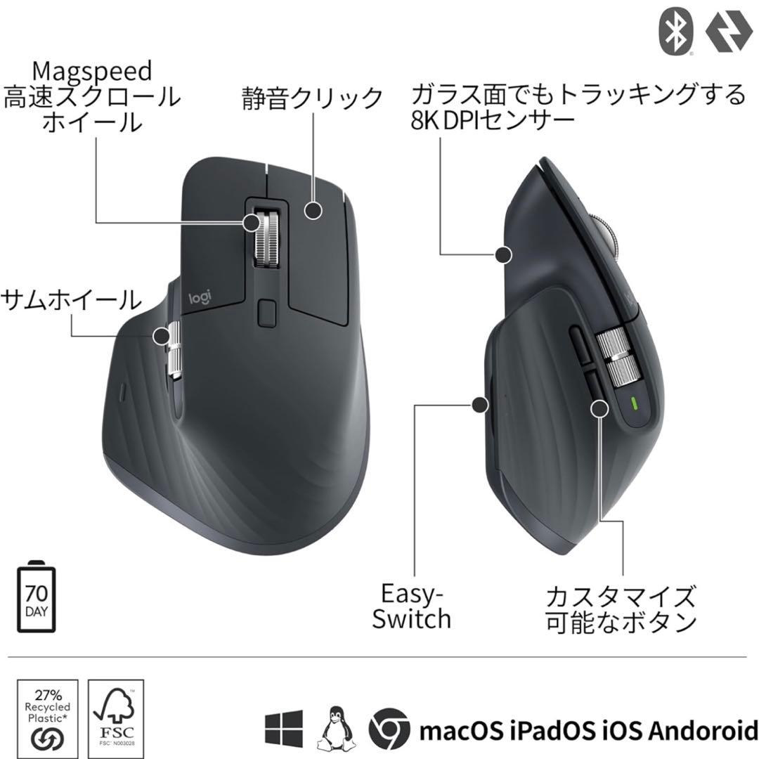 ロジクール MX MASTER 3S Bluetooth Edition