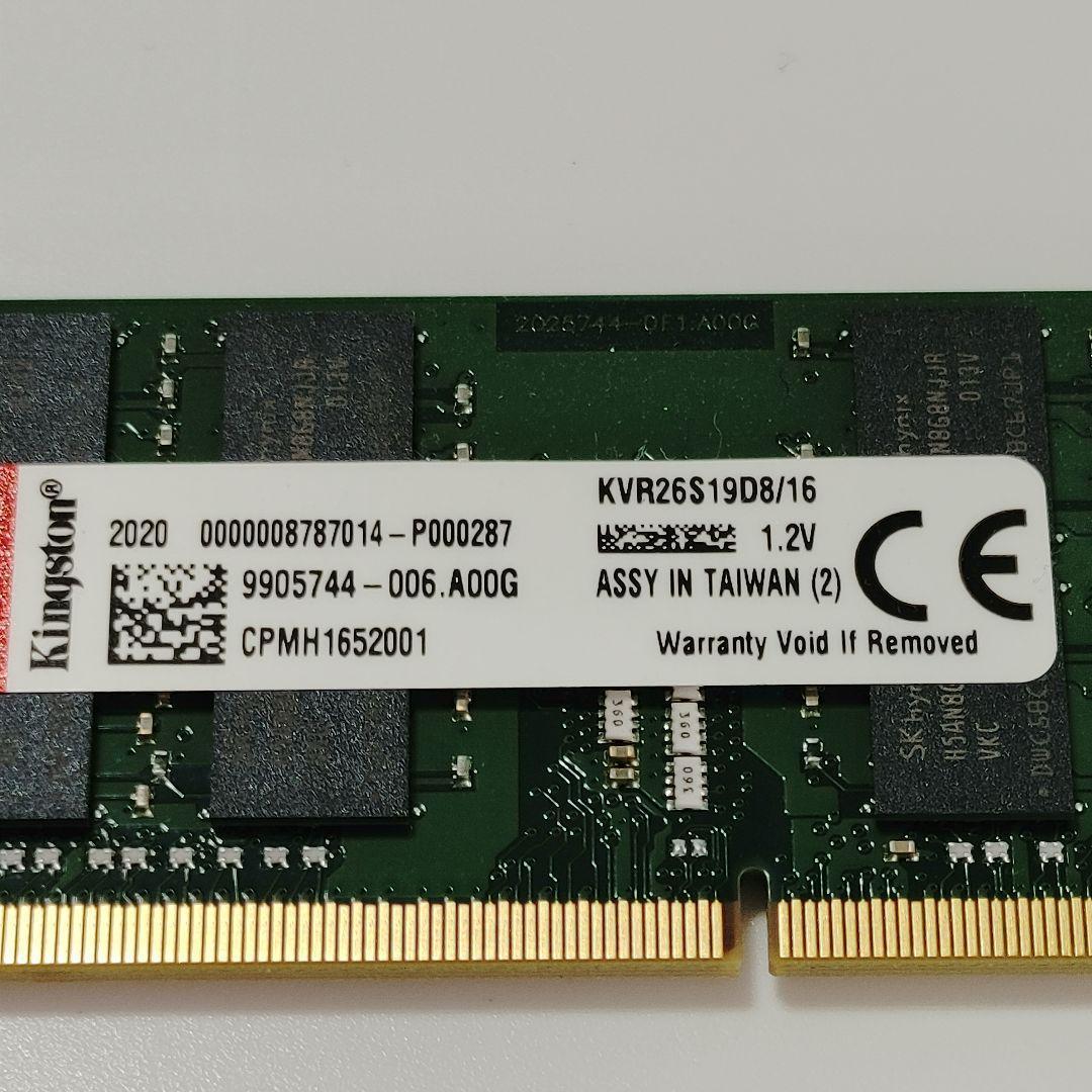 Kingston DDR4-2666 (PC4-21300) 16GB　②