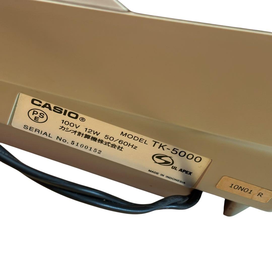 【動作確認済】CASIO カシオ レジスター TK-5000 説明書・鍵付き