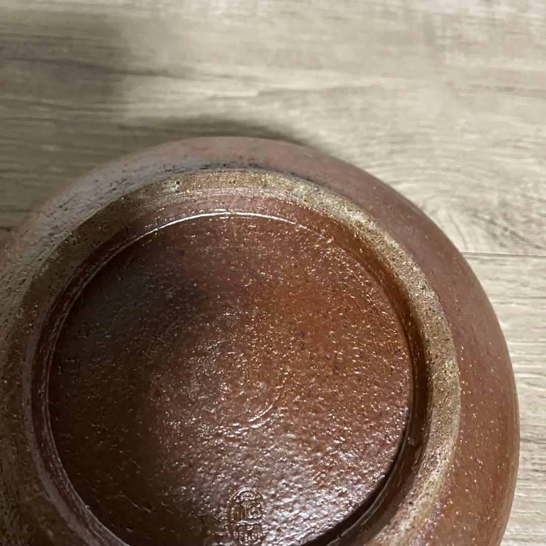 D-4 【趣のある一品】和食器 蓋付き 菓子器 菓子鉢 釉薬 瑠璃色/茶 陶器