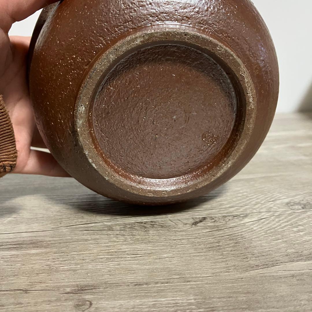 D-4 【趣のある一品】和食器 蓋付き 菓子器 菓子鉢 釉薬 瑠璃色/茶 陶器