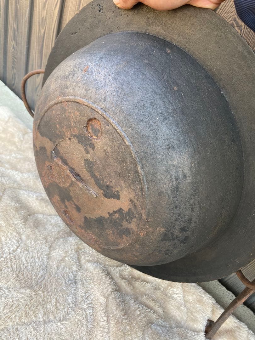 特大　茶釜　囲炉裏　鉄瓶　大型　南部鉄器　骨董