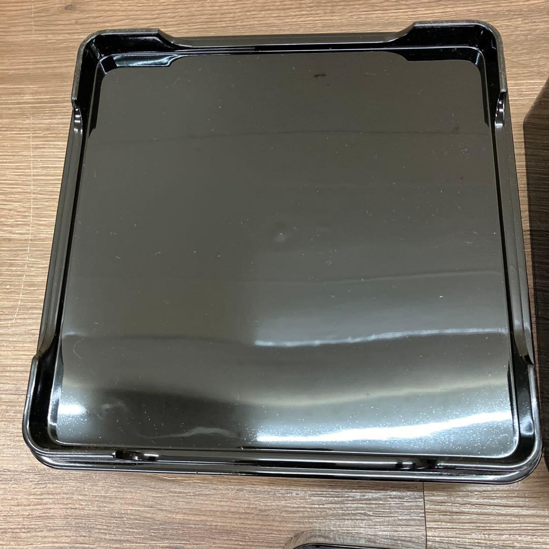 E-2 高級 漆器 三段重箱 松鶴 蒔絵 黒内朱 縁起物 お正月 おせち レトロ
