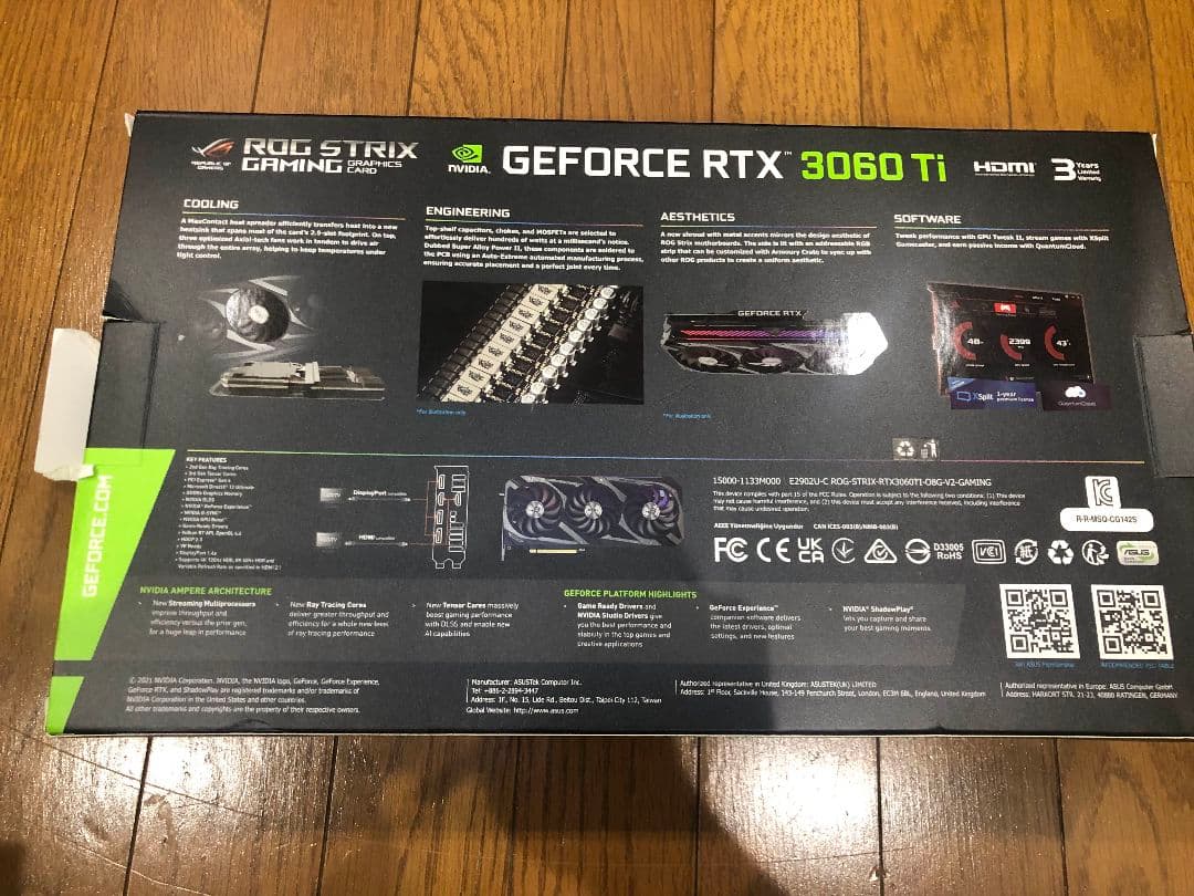 グラフィックボード・グラボ・ビデオカード ASUS ROG STRIX NVIDIA GeForceRTX3060Ti