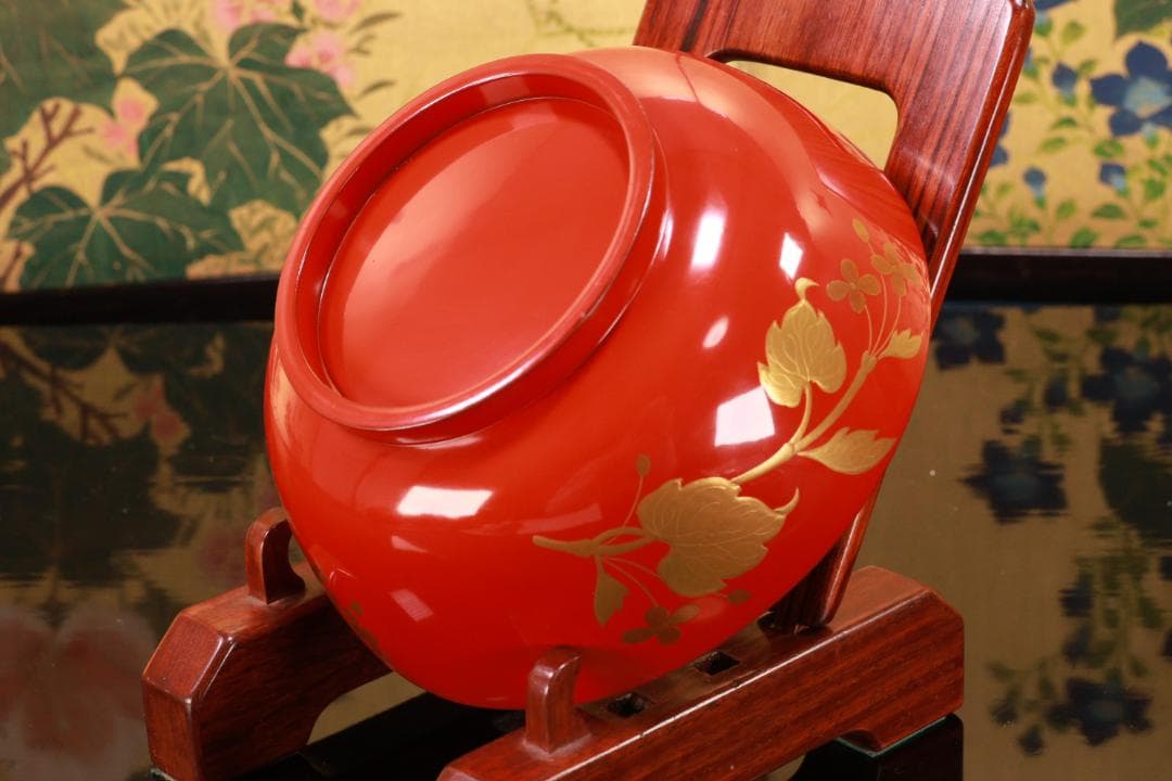 nori、時代漆器　輪島塗　草花金蒔絵　吸物椀　五客　木製 BJ128
