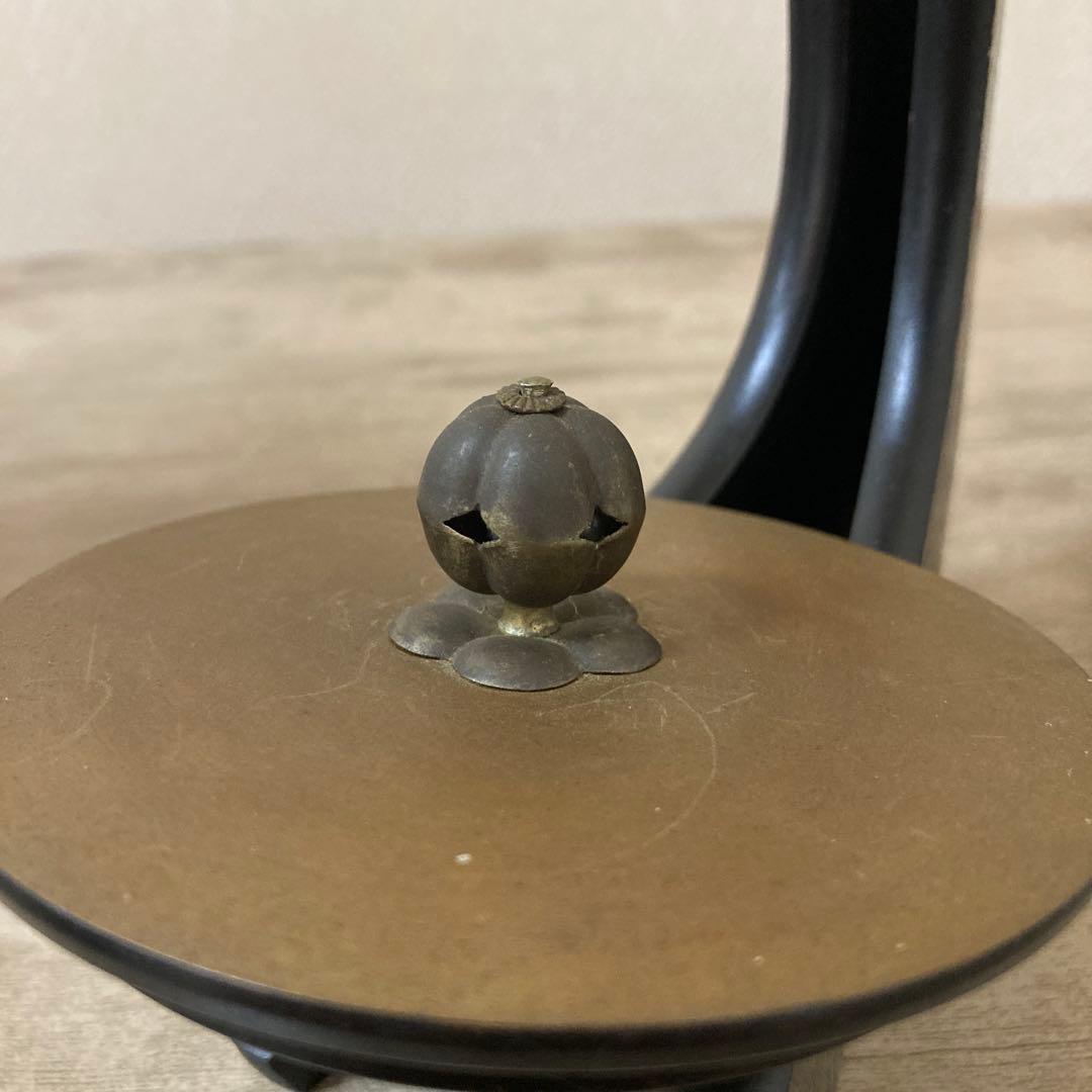 昭和二年製　龍文堂造　時代鉄瓶　宣徳蓋　茶道具　日丸形　岩肌