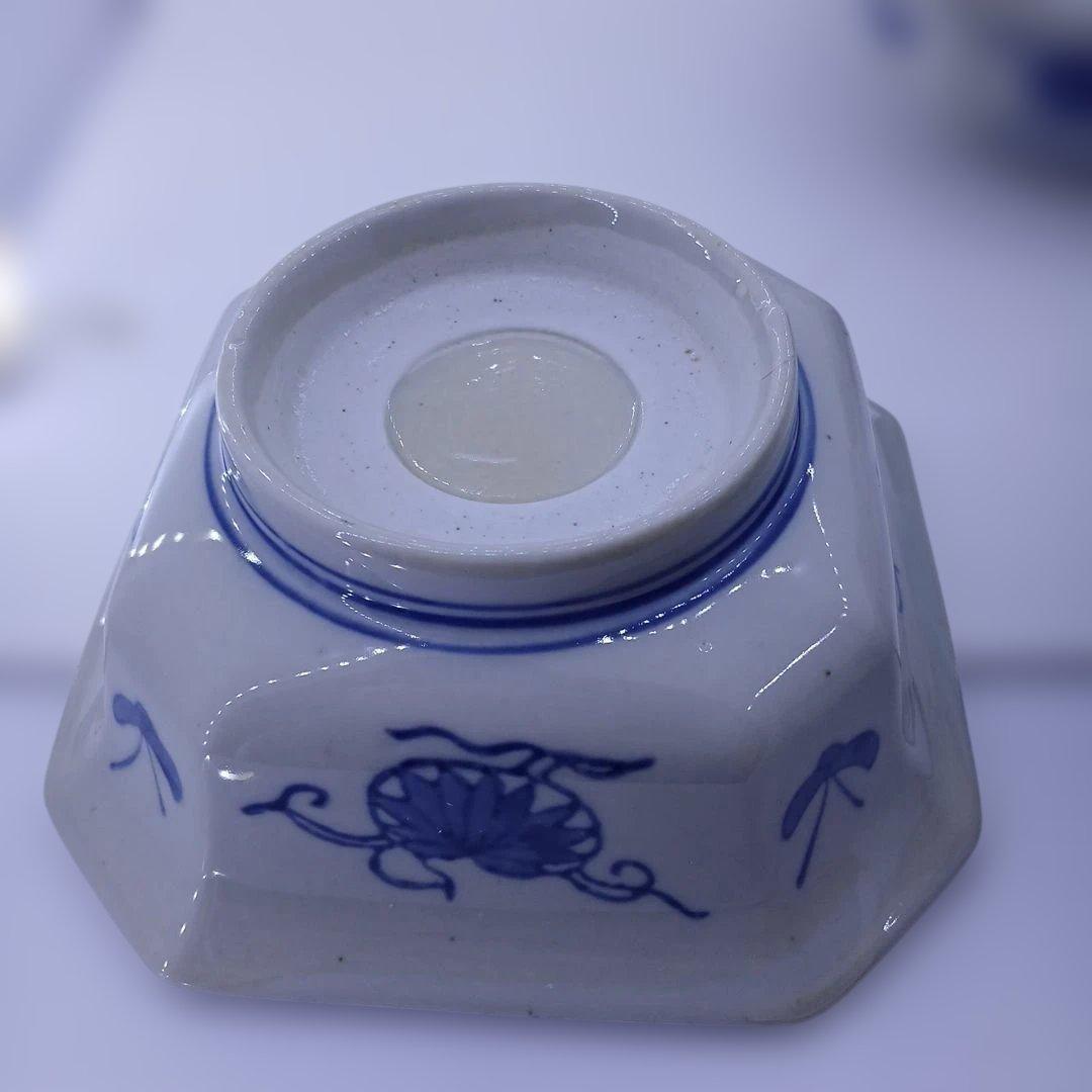 2401 　青白磁 八角形皿 3個セット