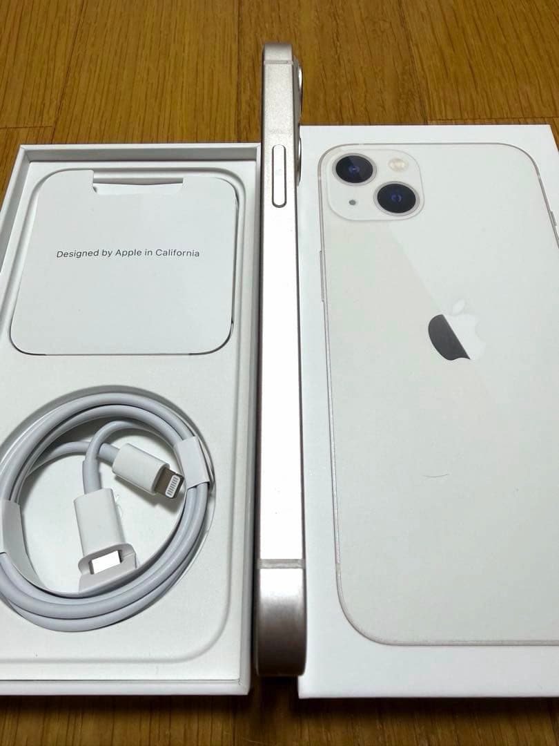 Apple iPhone 13 スターライト 本体 充電ケーブル付き