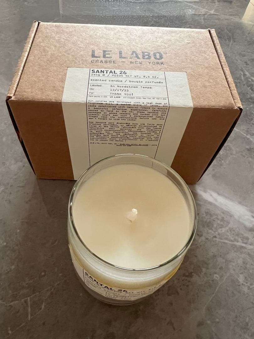 開封のみ★LE LABO SANTAL 26 アロマキャンドル 245g