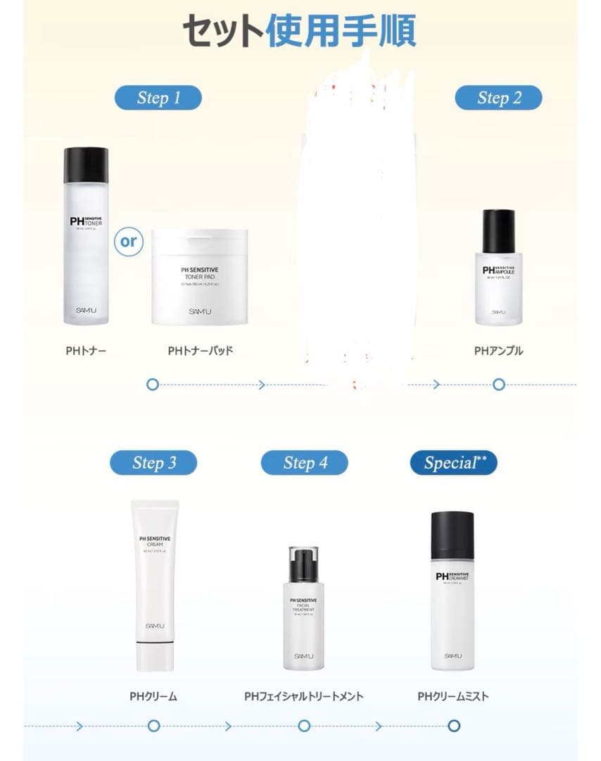 SAM'U PH SENSITIVE TONER サミュ　スキンケアセット