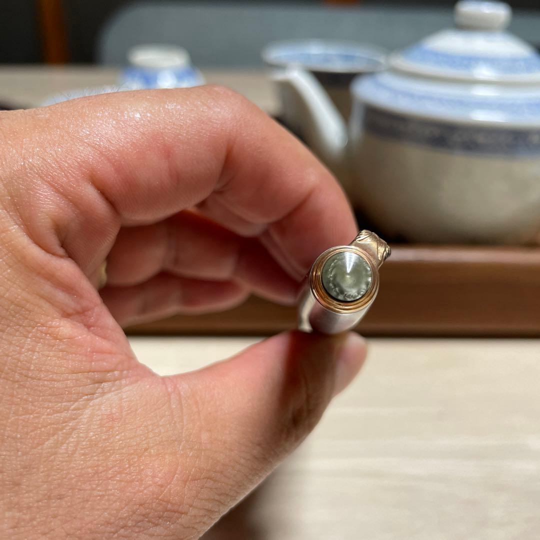 ダークブルー 万年筆 矢印クリップ付き中古