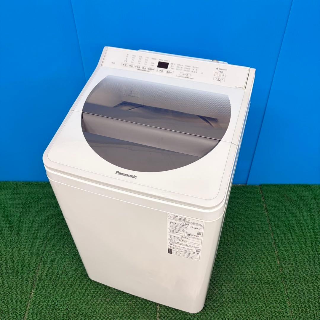 998 関東圏　パナソニック　洗濯機　8kg エコナビ　インバーター　動作保証付