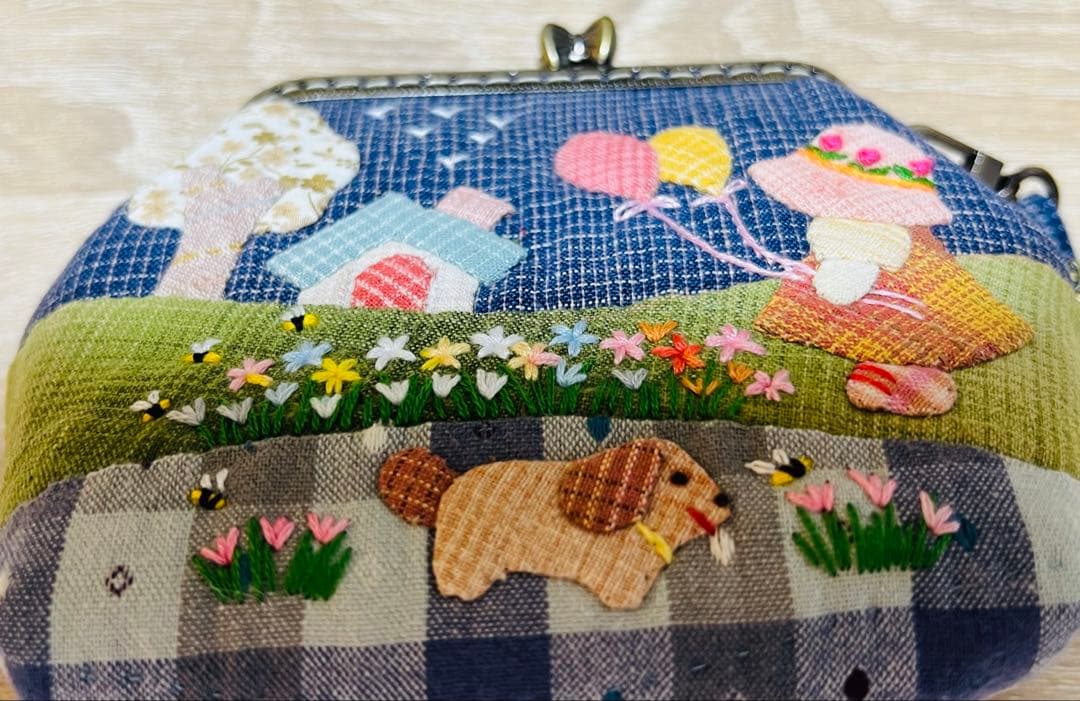 ★新作★がま口ポーチ・財布＊スーちゃん＆ハウス＆いぬ＊ハンドメイド＊