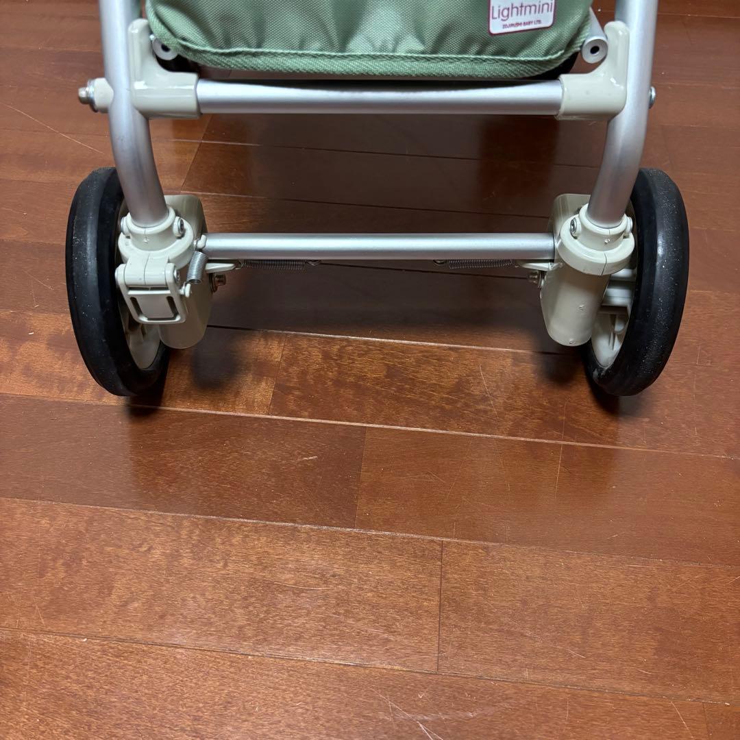 美品 象印ベビー シルバーカー ライト・ミニ N 花柄 ヘルスバッグ取説あり