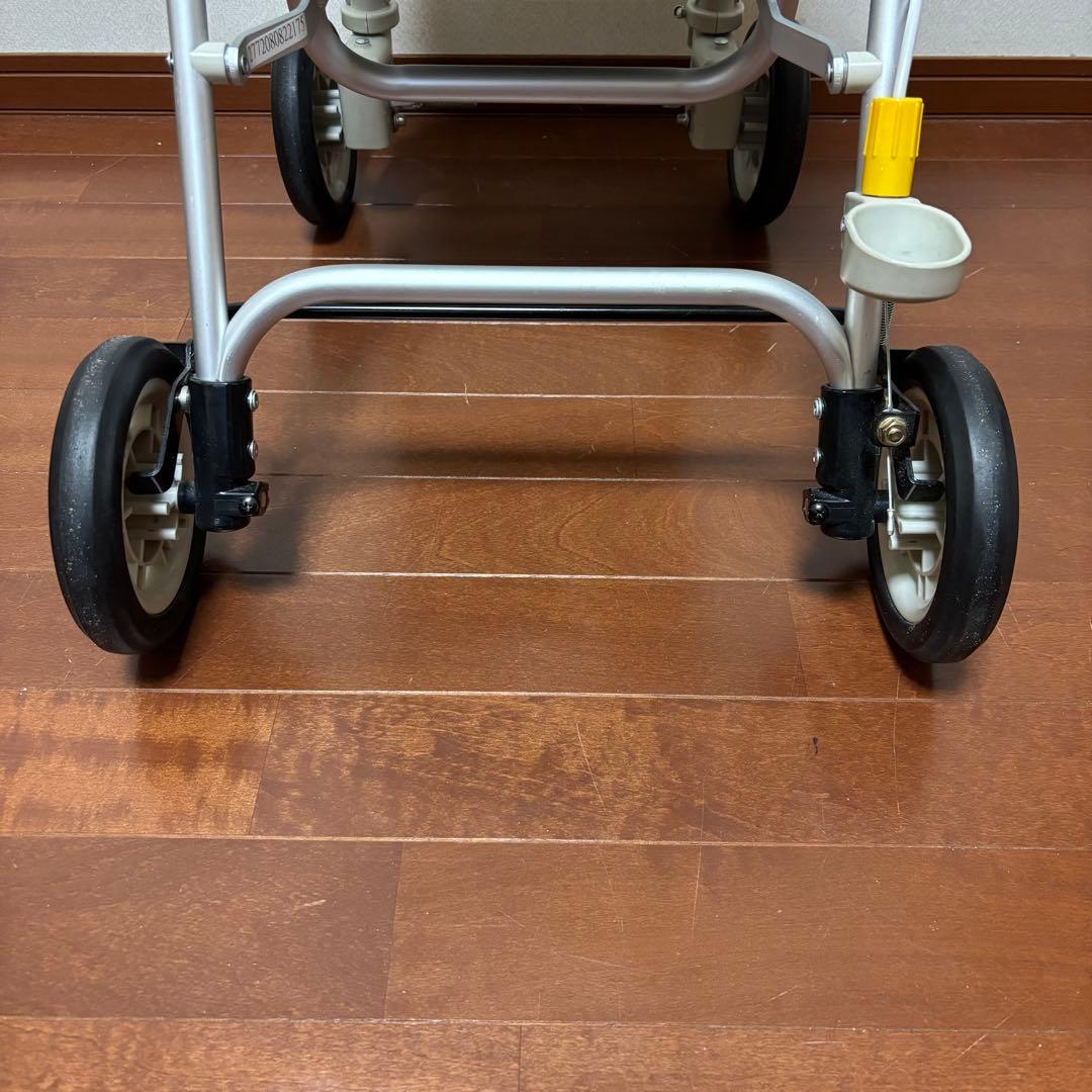 美品 象印ベビー シルバーカー ライト・ミニ N 花柄 ヘルスバッグ取説あり